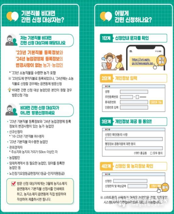 비대면 간편신청 리플릿