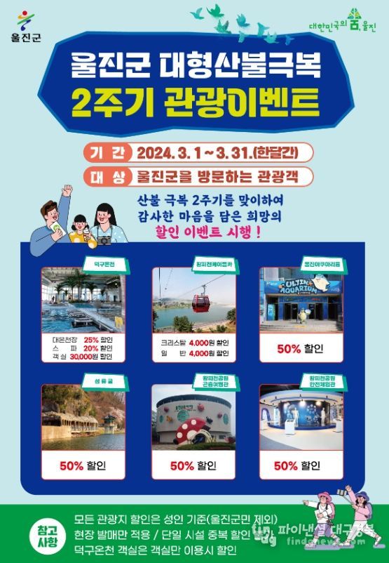 울진군 대형산불 극복 2주기 관광이벤트