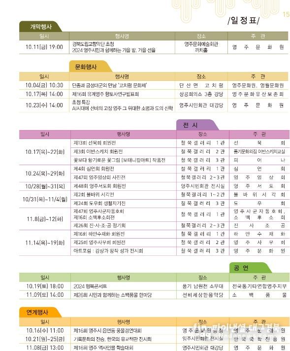 영주시, 제38회 소백문화제 개최