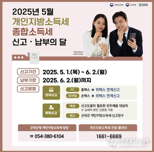 5월은 개인지방소득세 신고·납부의 날