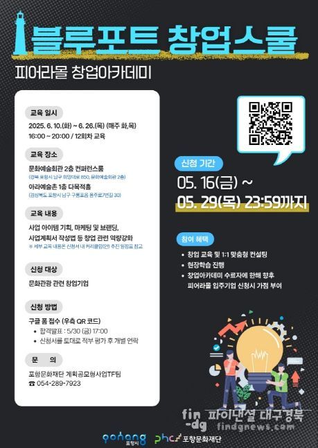 ‘블루포트 창업스쿨’ 공개모집 포스터.