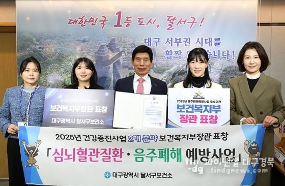대구 달서구, 음주폐해예방·심뇌혈관질환예방 2개 부문 ‘보건복지부 장관상’ 수상